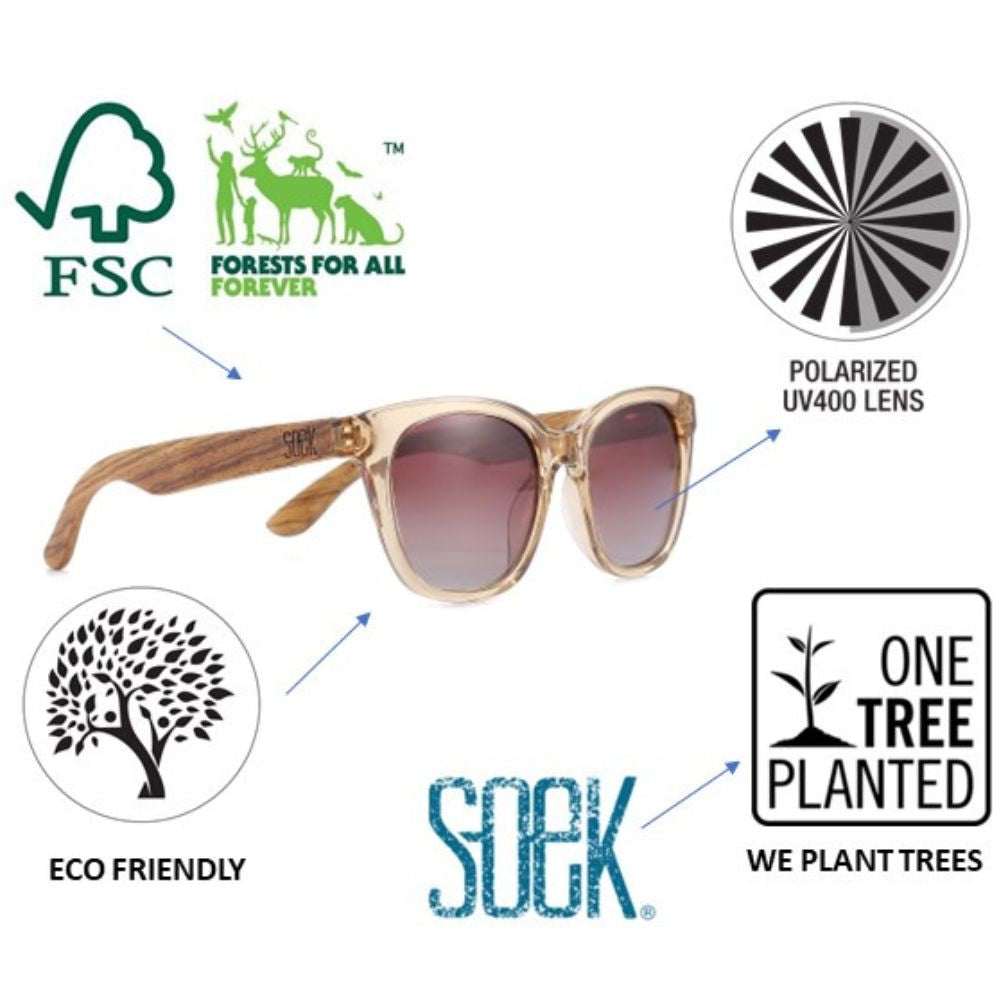 Bella Ivory Tortoise | Black Gradient Lens | Walnut Arms