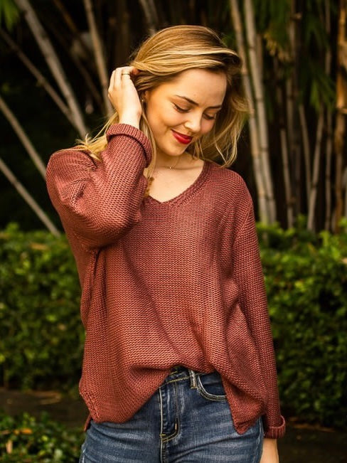 LAST CHANCE - L/XL Kerry Knit - Cinnamon Brown