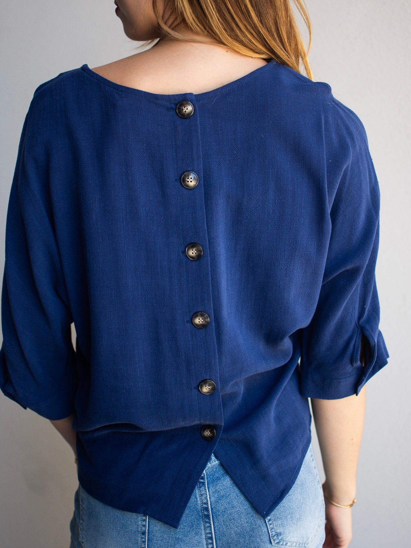 Abby Tie Top - Navy