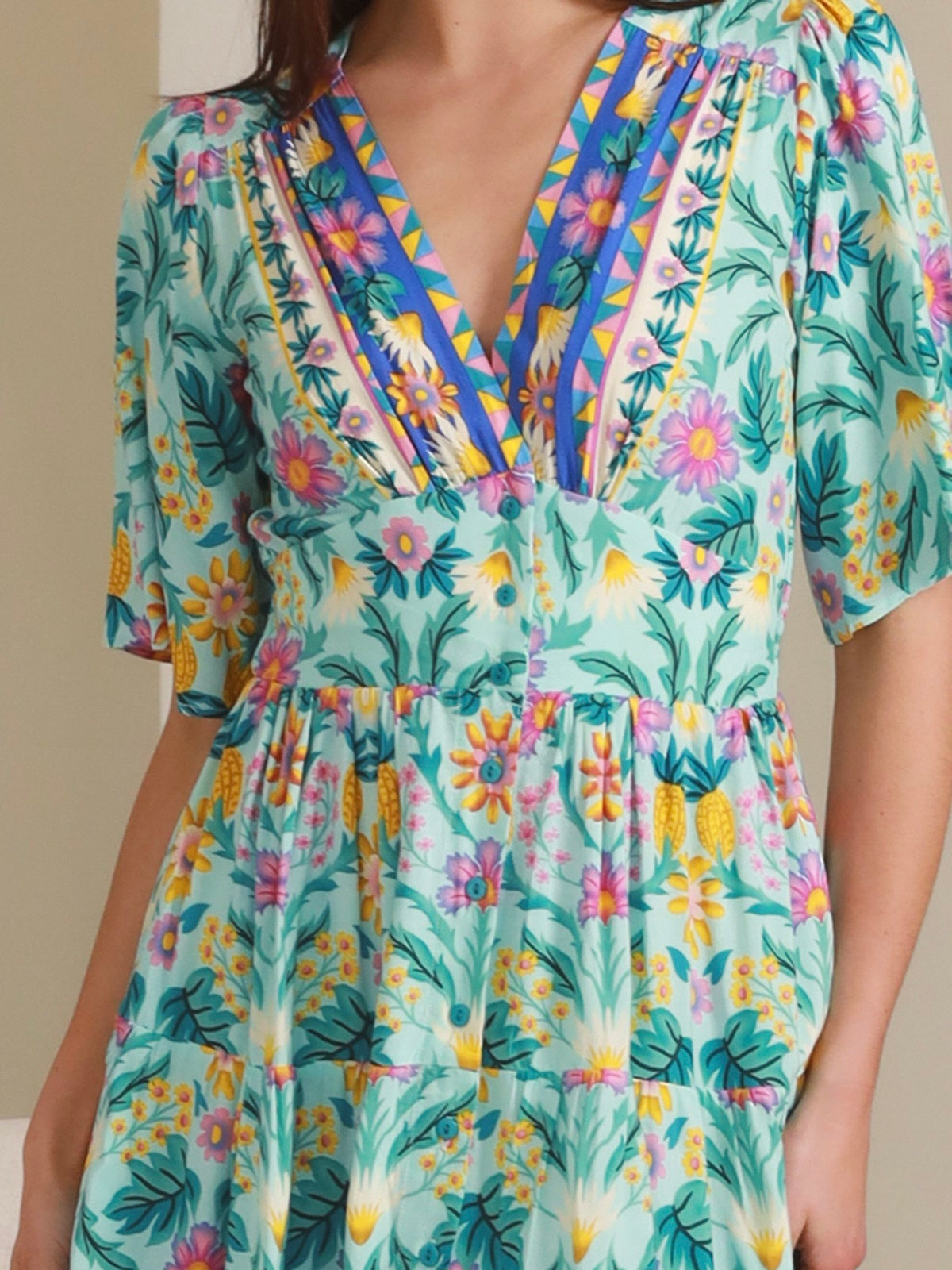 Davina Mini Dress - Aqua