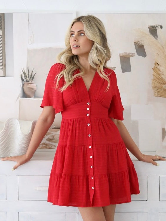 Maree Mini Dress - Red