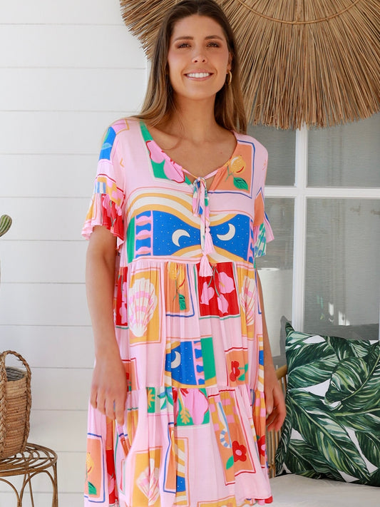 Brianna Mini Dress Beatrice Pink