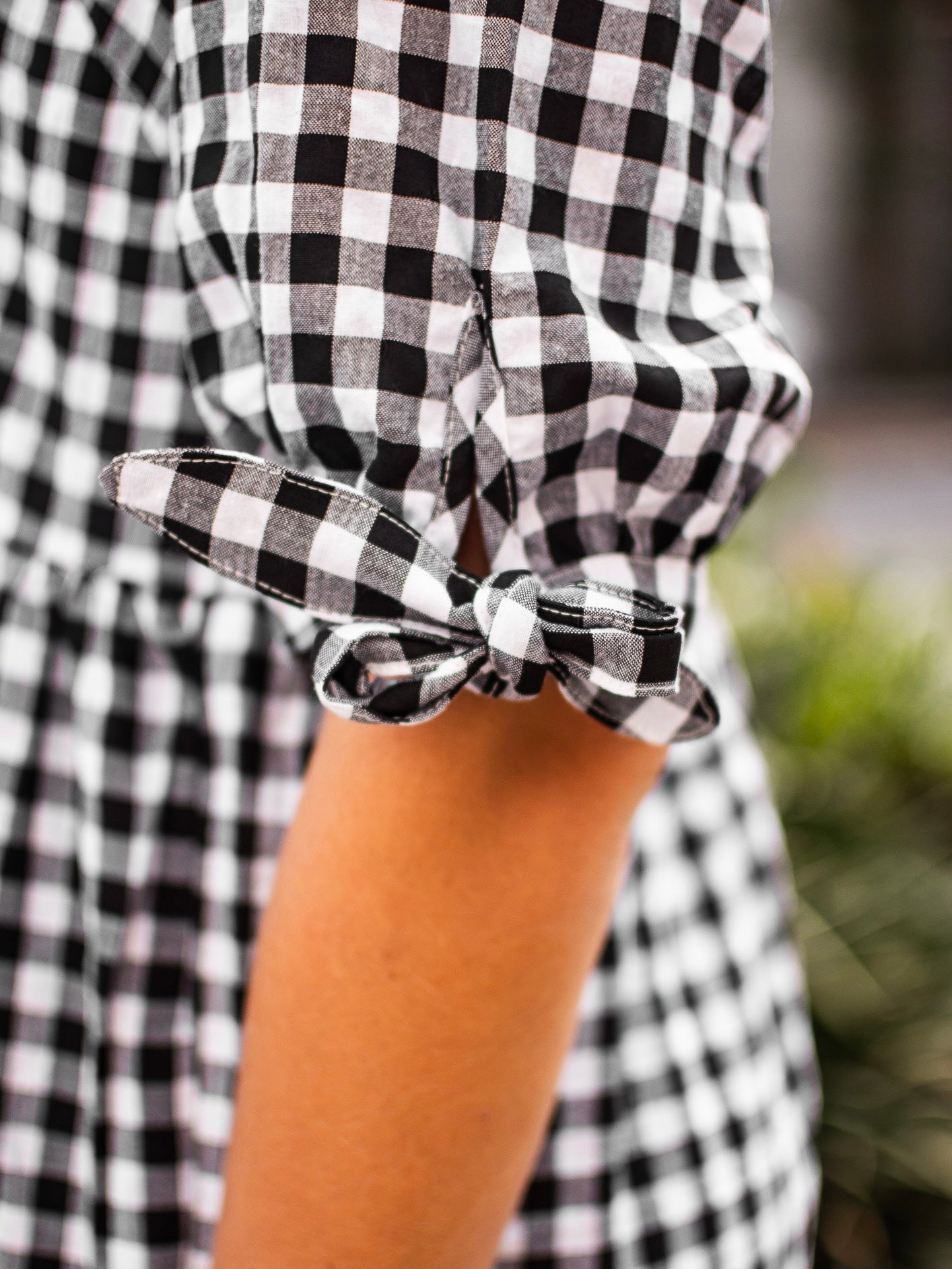 Molly Midi Dress - Black Gingham