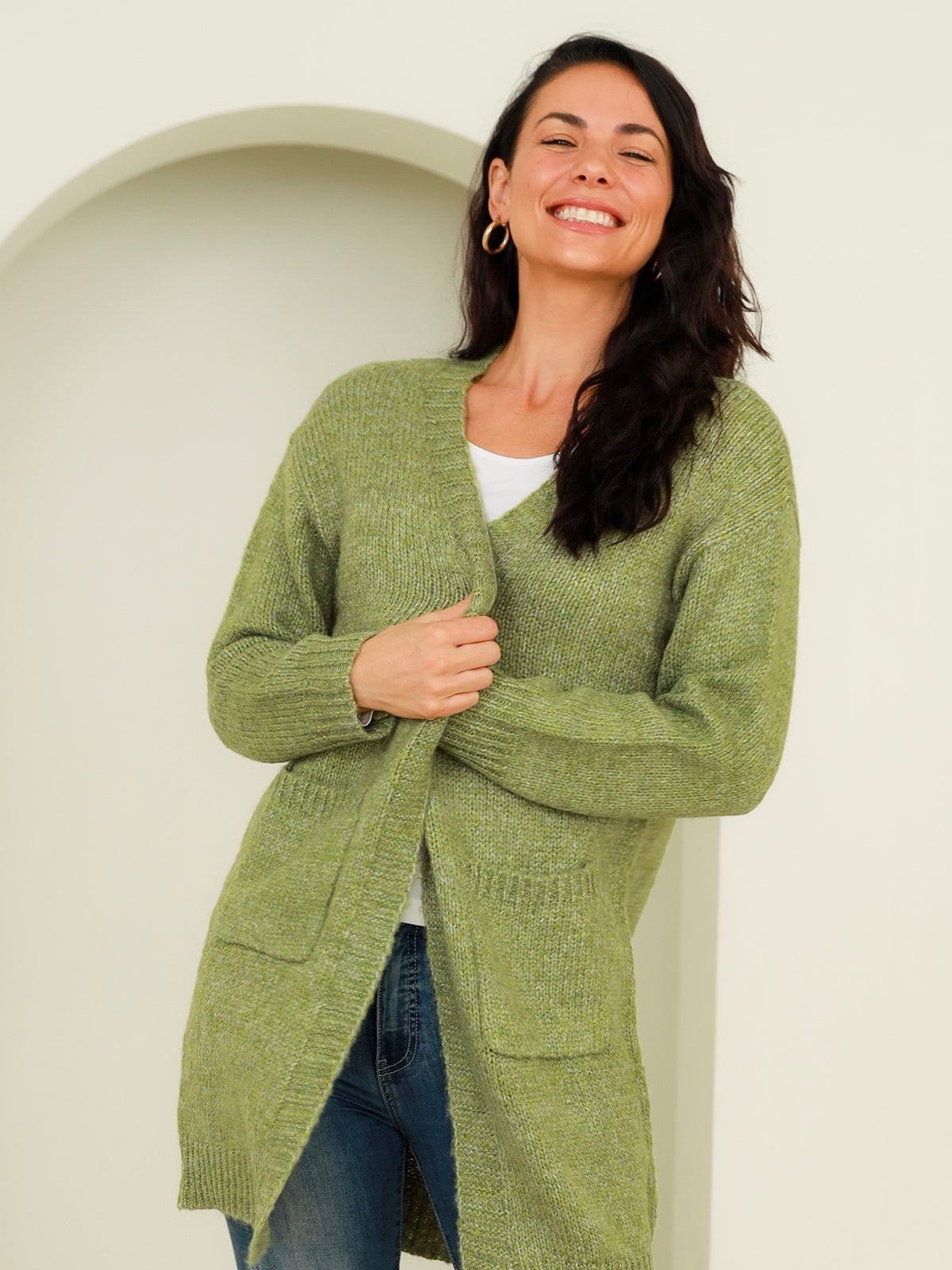 Tammy Knit Cardi - Olive