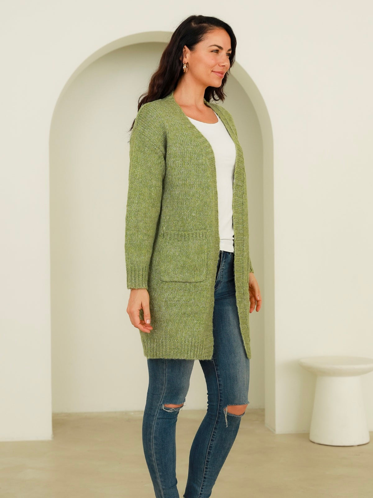 Tammy Knit Cardi - Olive