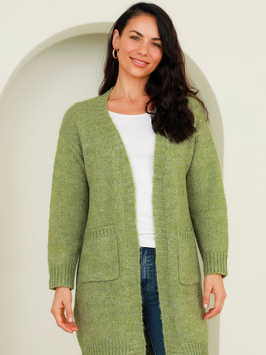 LAST CHANCE - S/M Tammy Knit Cardi - Olive