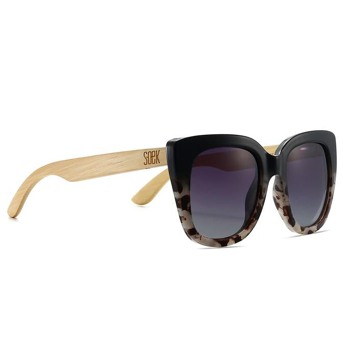 Riviera Black Ivory Tortoise | Black Gradient Lens | White Maple Arms