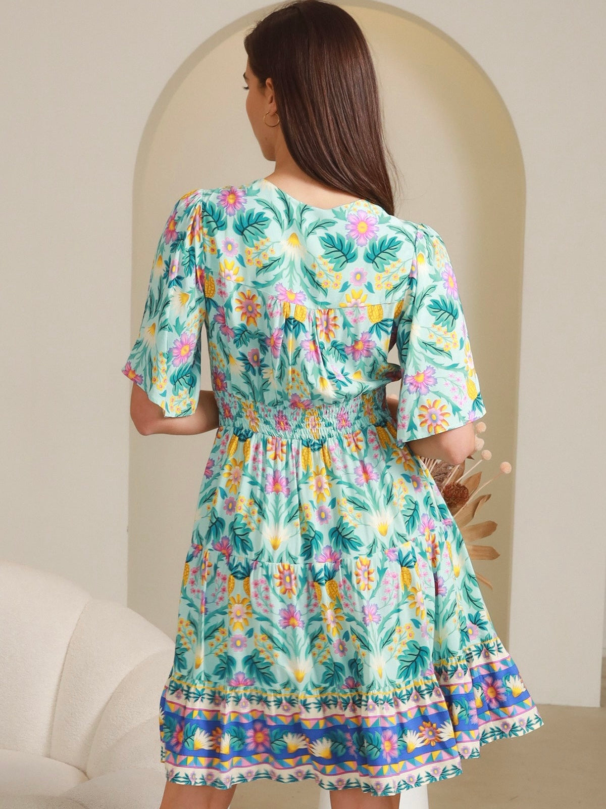 Davina Mini Dress - Aqua