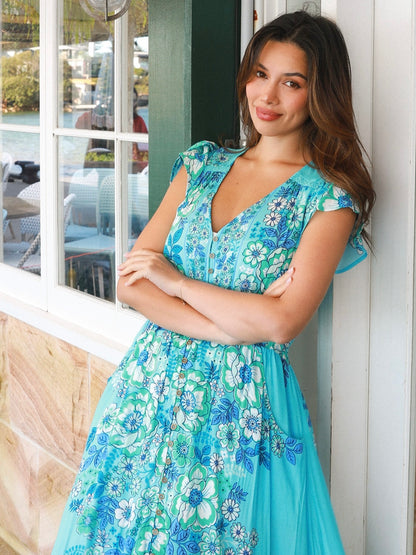 Oakleigh Maxi Dress - Blue