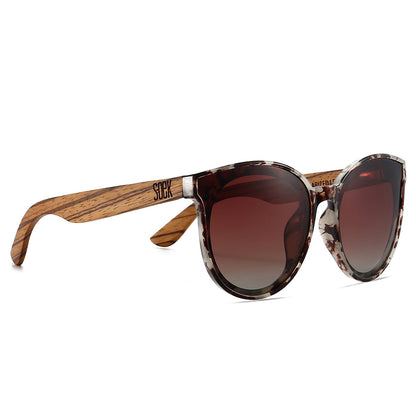 Bella Ivory Tortoise | Black Gradient Lens | Walnut Arms