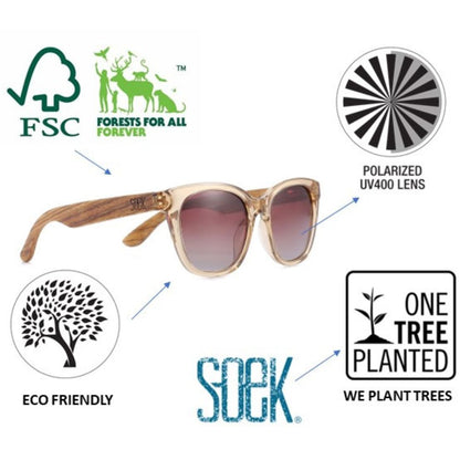 Bella Ivory Tortoise | Black Gradient Lens | Walnut Arms