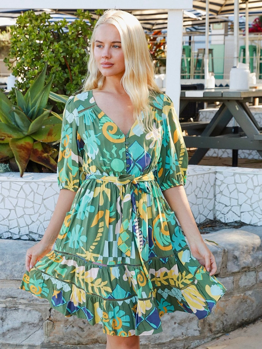 Ariana Mini Dress - Green