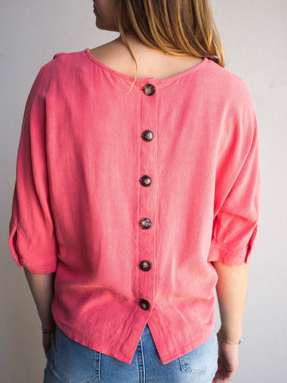 Abby Tie Top - Coral