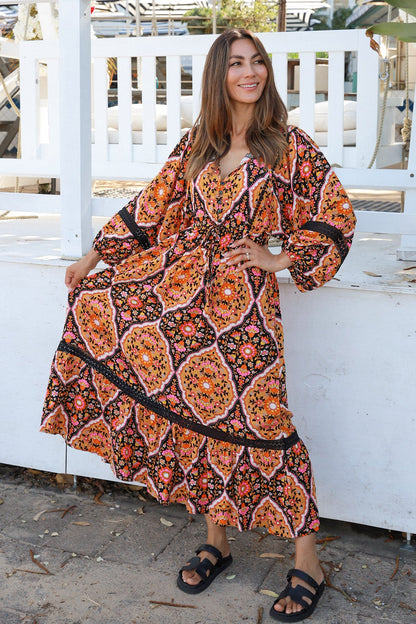 Luisa Black Midi Dress