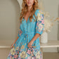 LAST CHANCE - Size 10 Lalita Mini Dress - Sky Blue Floral