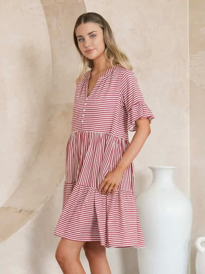 Chantelle Mini Dress - Rose Stripe