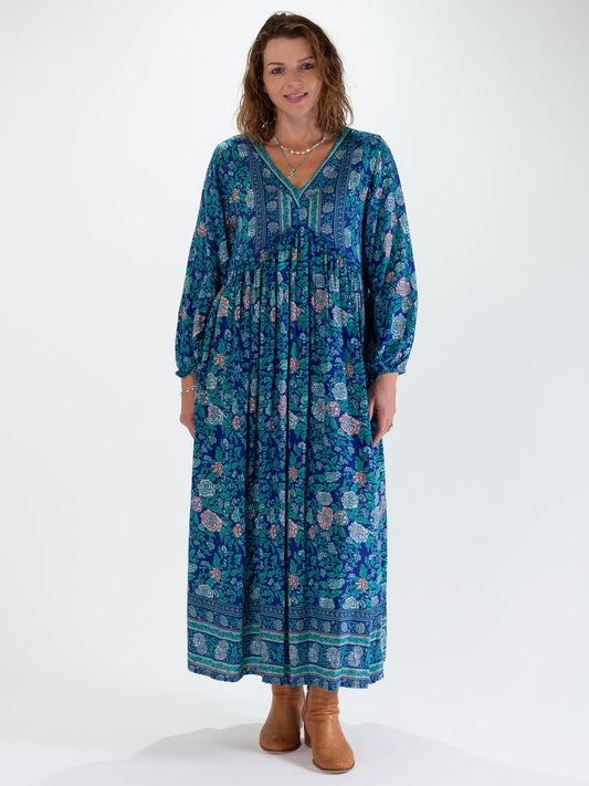 Mila Maxi Dress - Blue Rose