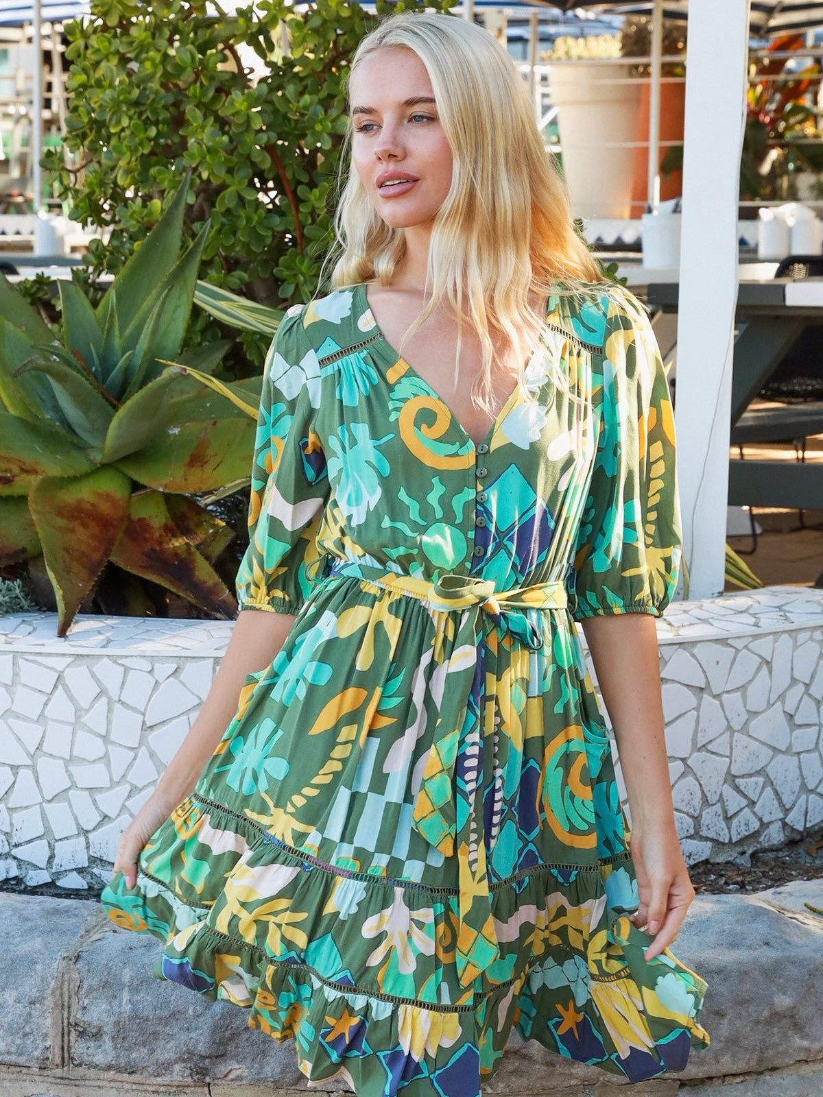 Ariana Mini Dress - Green