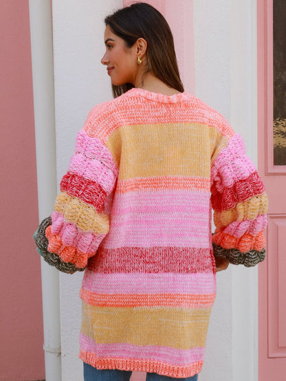 Carla Knit Cardi - Peach