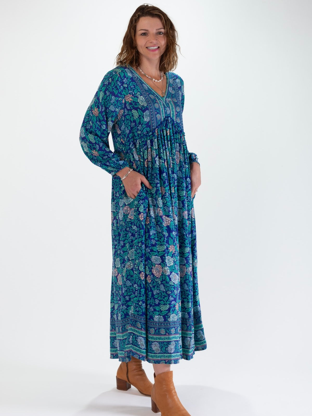 Mila Maxi Dress - Blue Rose
