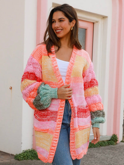 Carla Knit Cardi - Peach