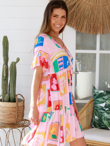 Brianna Mini Dress Beatrice Pink