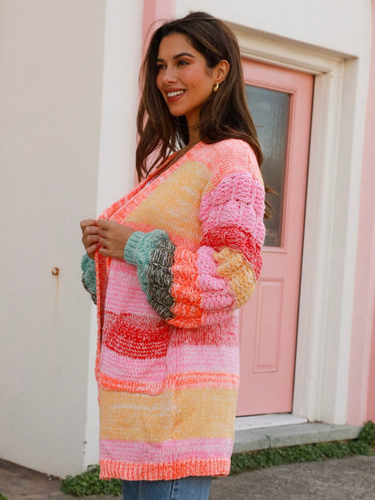 Carla Knit Cardi - Peach