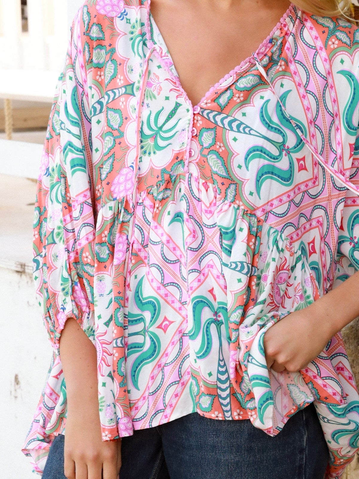 Caroline Top in Luca Print