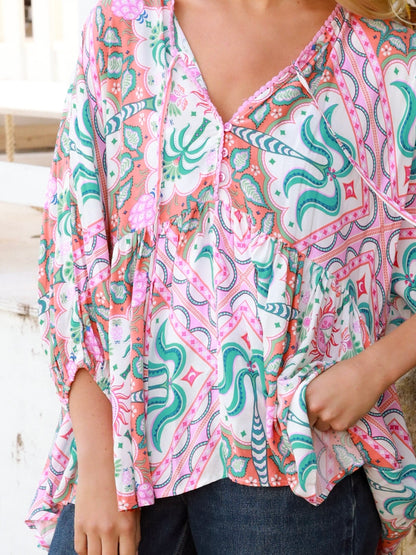 Caroline Top in Luca Print