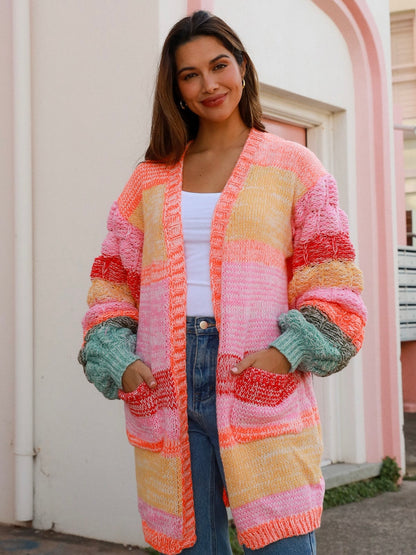 Carla Knit Cardi - Peach