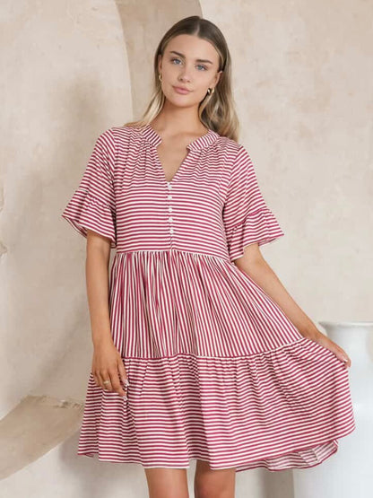Chantelle Mini Dress - Rose Stripe