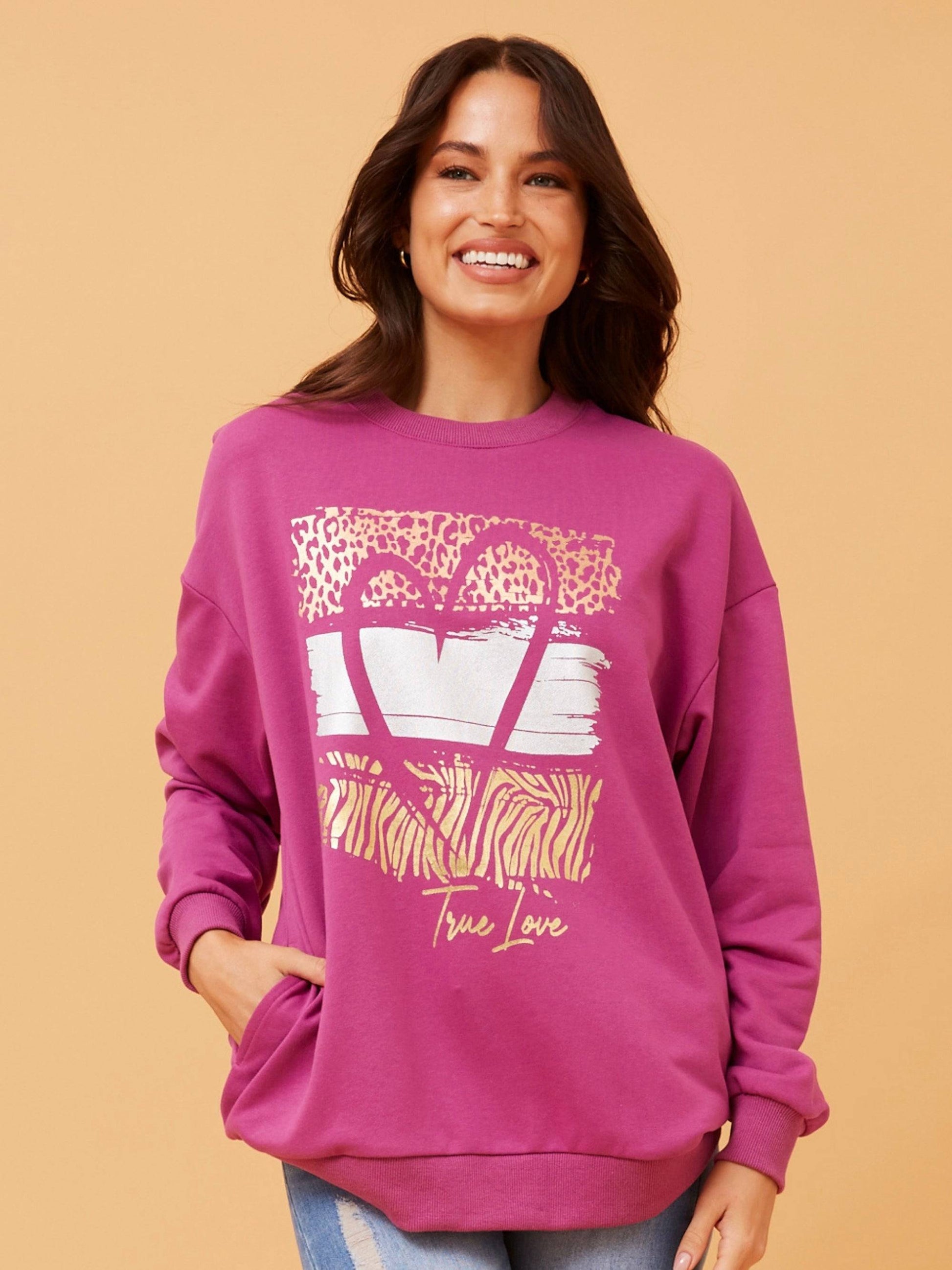 Taylah Oversized Sweat - Pink