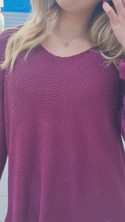 LAST CHANCE  - L/XL Kerry Knit - Burgundy