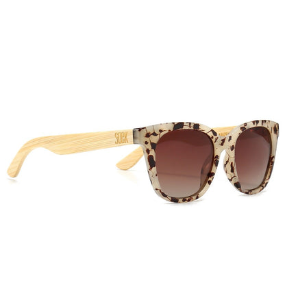 Lila Grace Ivory Tortoise | Brown Lens | White Maple Arms